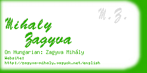 mihaly zagyva business card